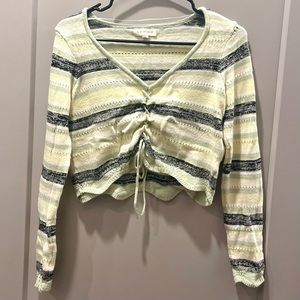 LA Hearts Crop Sweater Top